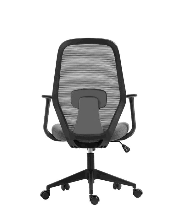 Vista trasera de silla ejecutiva AC-20 NN con soporte lumbar ajustable.