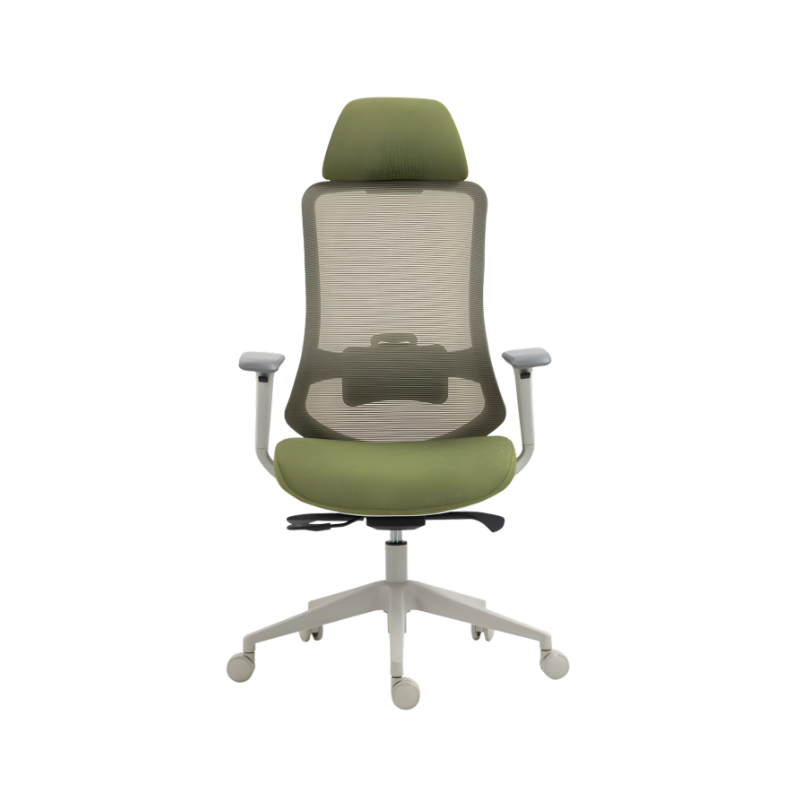 Silla ejecutiva con cabecera y soporte lumbar ajustable. Diseño ergonómico ideal para oficinas. ¡Comodidad y estilo en tu espacio de trabajo!