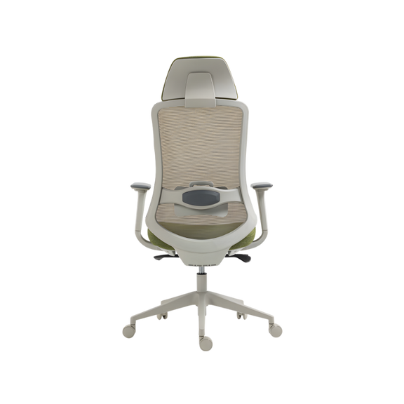 Silla ejecutiva con cabecera y soporte lumbar ajustable. Diseño ergonómico ideal para oficinas. ¡Comodidad y estilo en tu espacio de trabajo!