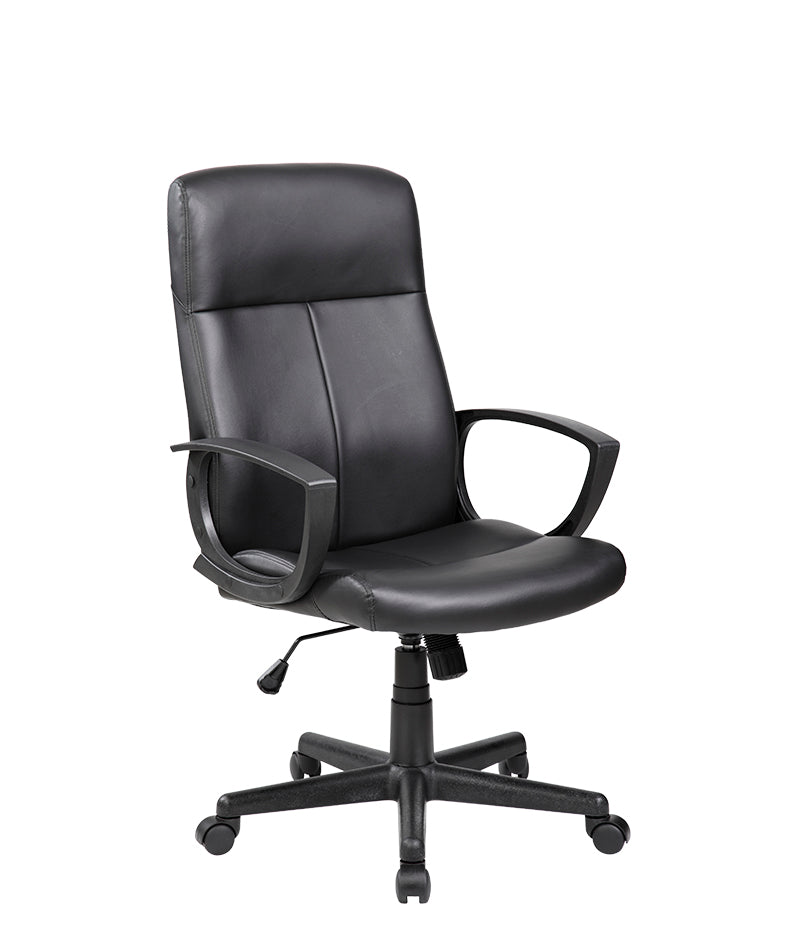 Silla ejecutiva modelo E-410 en vista general con base giratoria.