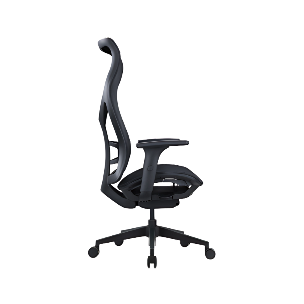 La silla ejecutiva AB-80 negra de Aura Muebles ofrece elegancia y ergonomía con materiales de alta calidad, perfecta para oficinas que priorizan confort y estilo.