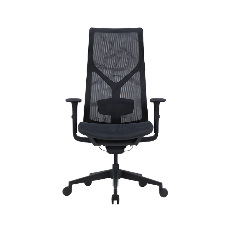 La silla ejecutiva AB-80 negra de Aura Muebles ofrece elegancia y ergonomía con materiales de alta calidad, perfecta para oficinas que priorizan confort y estilo.