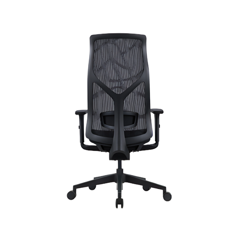 La silla ejecutiva AB-80 negra de Aura Muebles ofrece elegancia y ergonomía con materiales de alta calidad, perfecta para oficinas que priorizan confort y estilo.