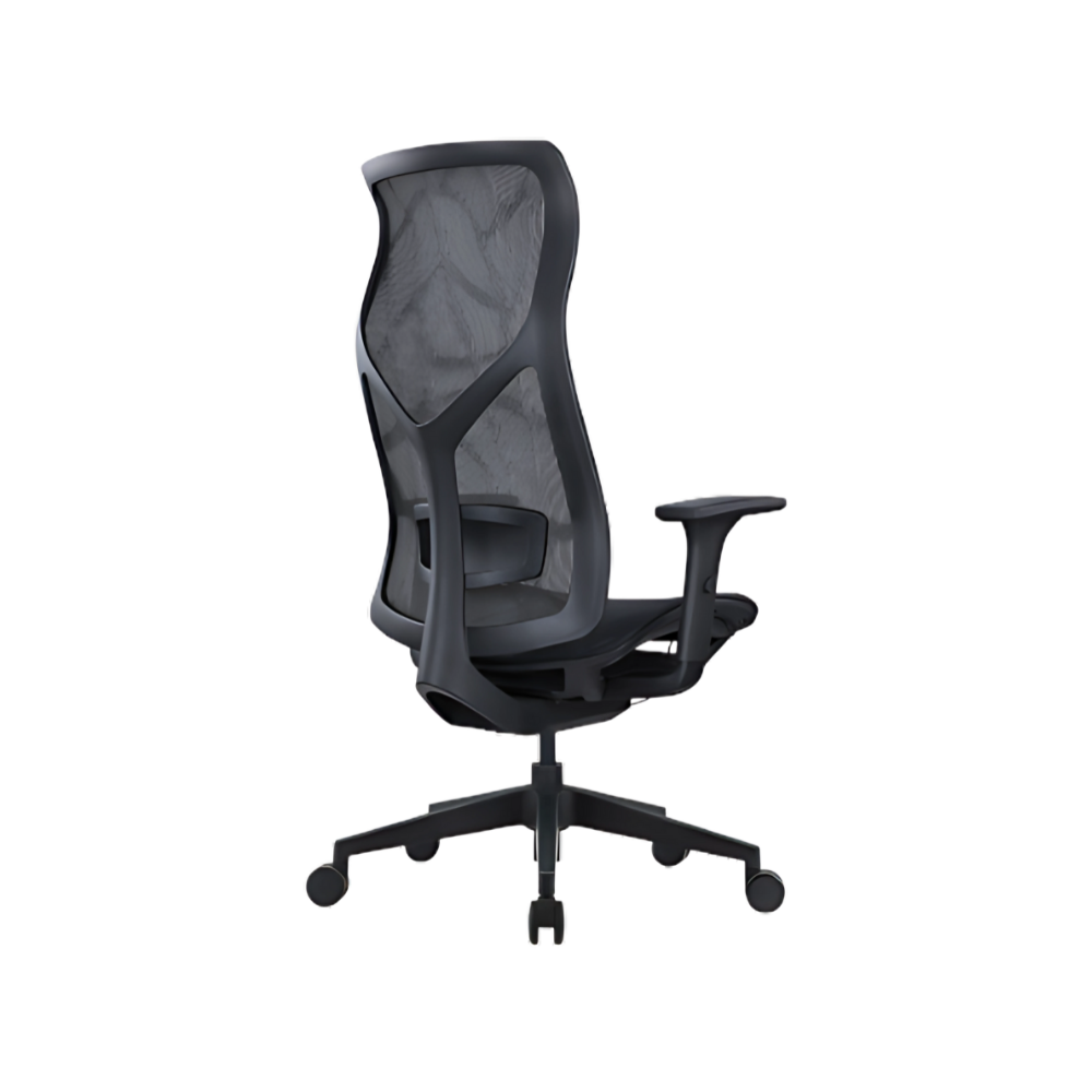 La silla ejecutiva AB-80 negra de Aura Muebles ofrece elegancia y ergonomía con materiales de alta calidad, perfecta para oficinas que priorizan confort y estilo.