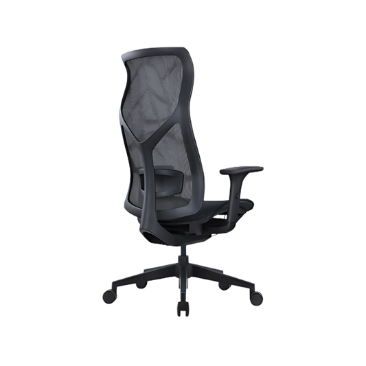 La silla ejecutiva AB-80 negra de Aura Muebles ofrece elegancia y ergonomía con materiales de alta calidad, perfecta para oficinas que priorizan confort y estilo.