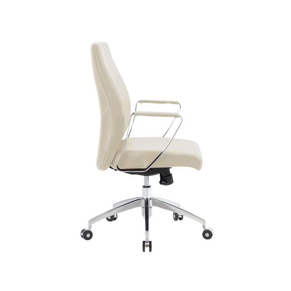 Silla ejecutiva modelo AC-15 con respaldo alto, base cromada y ajuste reclinable. Elegancia y confort ideales para oficinas modernas y ejecutivos.