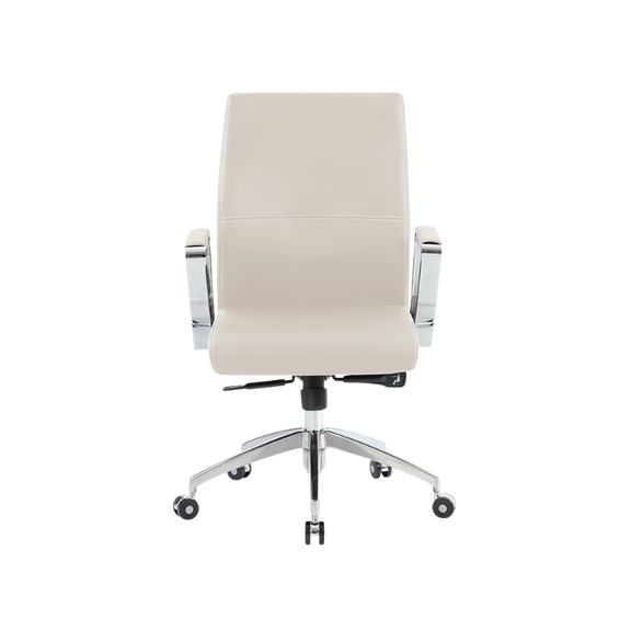Silla ejecutiva modelo AC-15 con respaldo alto, base cromada y ajuste reclinable. Elegancia y confort ideales para oficinas modernas y ejecutivos.