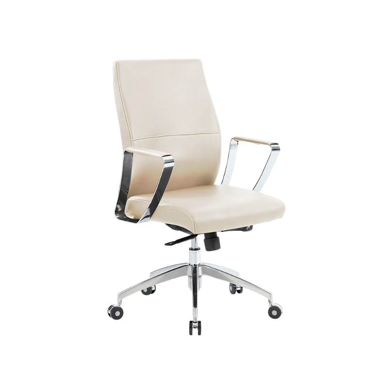 Silla ejecutiva modelo AC-15 con respaldo alto, base cromada y ajuste reclinable. Elegancia y confort ideales para oficinas modernas y ejecutivos.