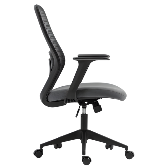 Silla ejecutiva AC-20 NN para oficina vista lateral Aura Muebles