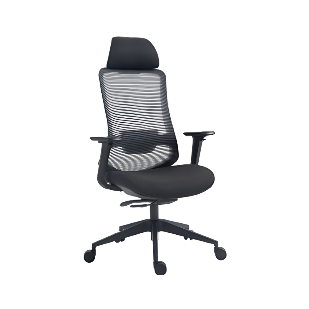 La silla ejecutiva AC-30NN de Aura Muebles brinda confort y diseño ergonómico, ideal para oficinas modernas que buscan estilo, calidad y productividad diaria.