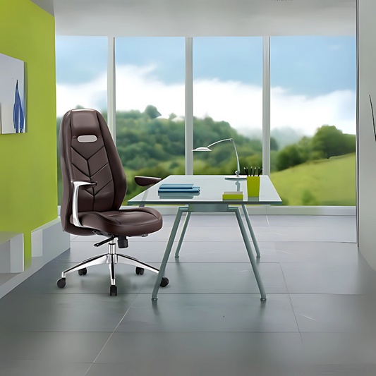 Disfruta del máximo confort y elegancia con la silla ejecutiva modelo ALUFSEN OHE-405 de Aura Muebles. Diseñada con materiales de alta calidad y ergonomía.