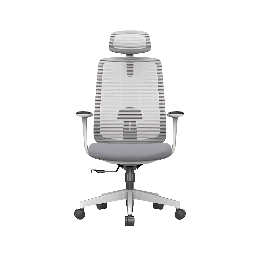 Descubre la silla ejecutiva modelo APOLO A de Aura Muebles, diseñada para brindar comodidad en el trabajo. Con base giratoria de 360 grados y soporte lumbar ajustable.
