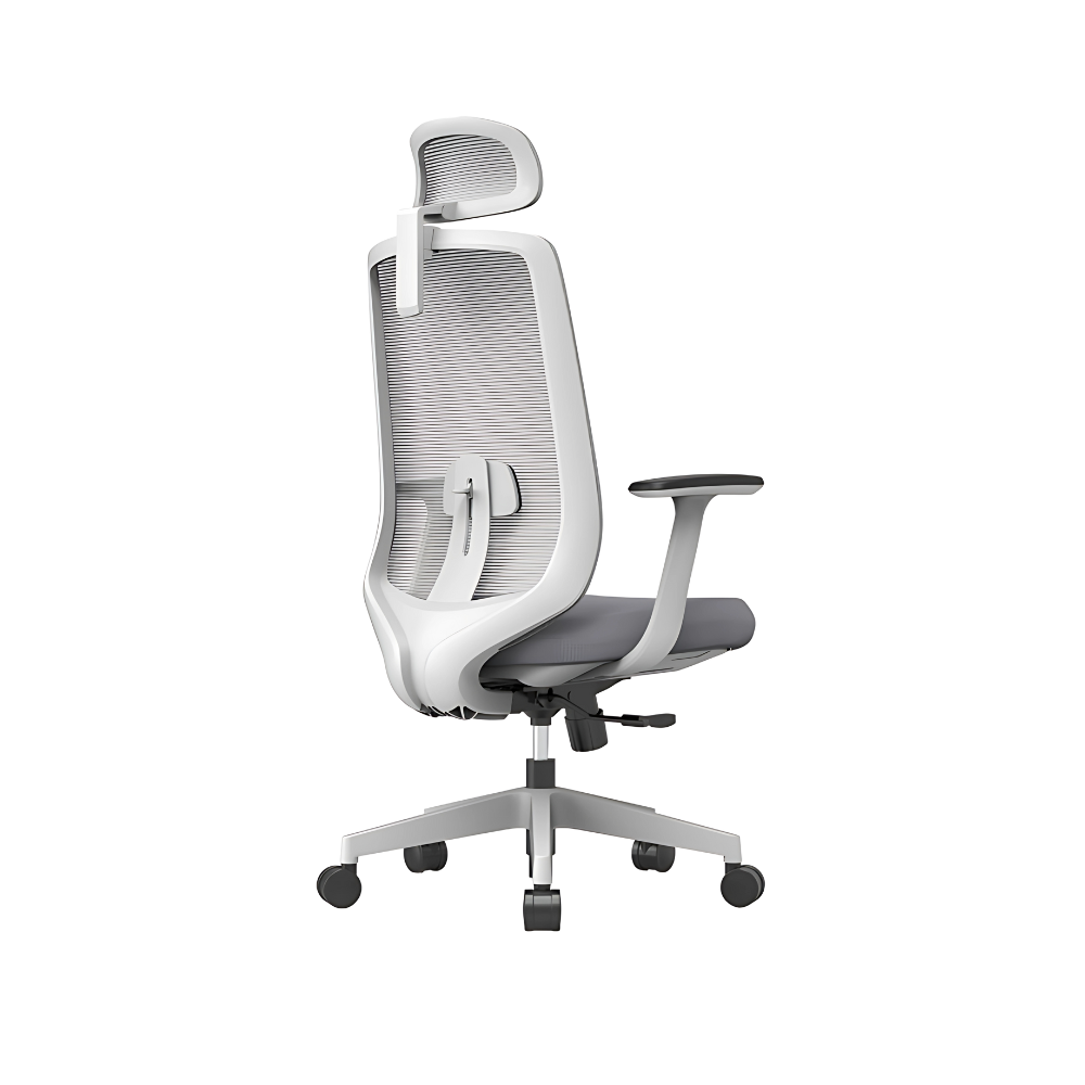 Descubre la silla ejecutiva modelo APOLO A de Aura Muebles, diseñada para brindar comodidad en el trabajo. Con base giratoria de 360 grados y soporte lumbar ajustable.
