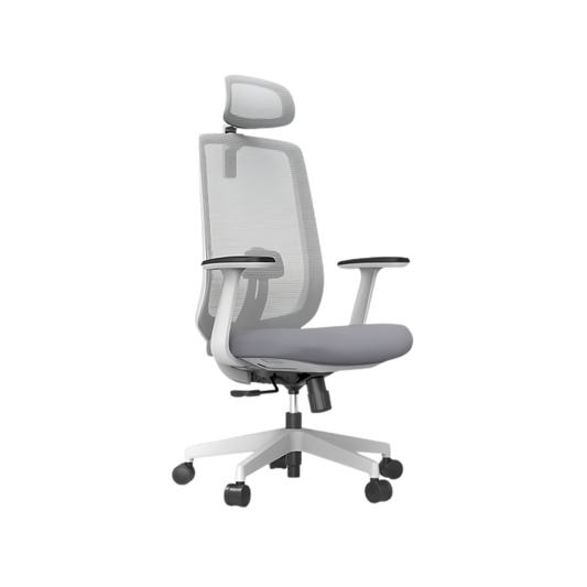 Descubre la silla ejecutiva modelo APOLO A de Aura Muebles, diseñada para brindar comodidad en el trabajo. Con base giratoria de 360 grados y soporte lumbar ajustable.