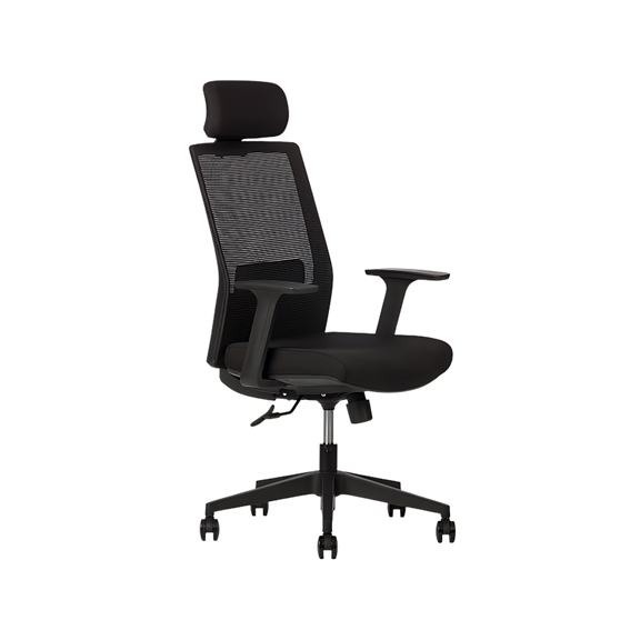 Descubre la silla ejecutiva modelo ARTIC BLACK con respaldo alto de Aura Muebles. Diseño sofisticado y soporte ergonómico para maximizar el confort en tu oficina.