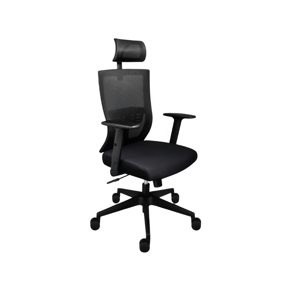 La silla ejecutiva modelo ATHENAS con cabecera de Aura Muebles ofrece comodidad y estilo para tu espacio de trabajo. Con soporte ergonómico, es perfecta para largas horas de trabajo.