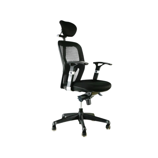 Descubre la silla ejecutiva modelo BOND con cabecera de Aura Muebles. Diseñada para brindar comodidad y concentración durante largas jornadas de trabajo.
