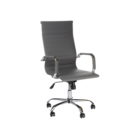 Descubra la comodidad y elegancia de la silla ejecutiva modelo CIDRO A en color Gris. Experimente la calidad con su asiento acolchado y soporte lumbar ajustable.