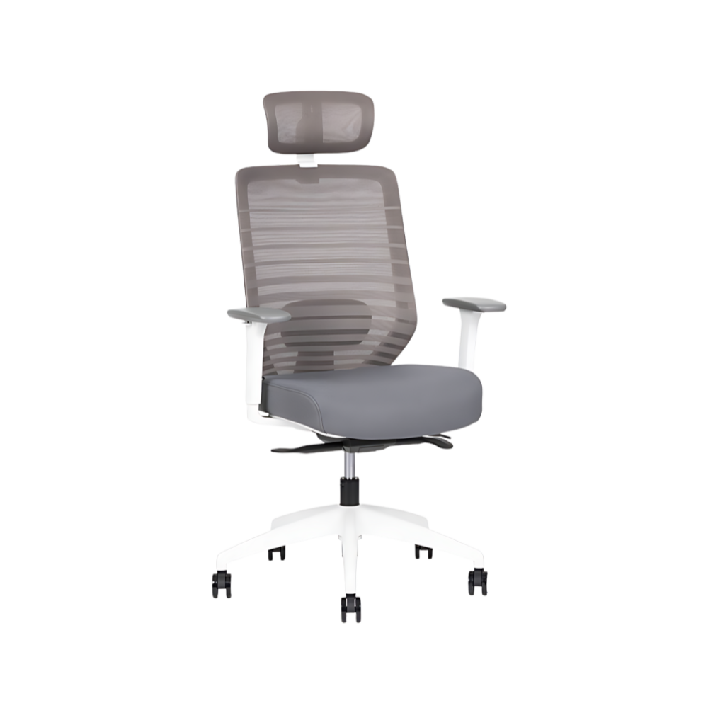 Encuentra la silla ejecutiva modelo DELTA respaldo alto en Aura Muebles. Combina elegancia y ergonomía para brindar confort y soporte lumbar excepcional en tu oficina.