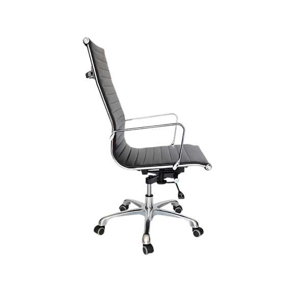 La silla ejecutiva modelo EQUA OHE-185 de Aura Muebles en color gris ofrece una postura agradable durante largas horas de trabajo. Diseñada para profesionales.