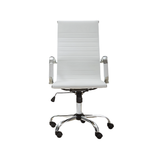 Experimente la comodidad en su oficina con la silla ejecutiva modelo GA-002 A de Aura Muebles. Diseñada con materiales de alta calidad, esta silla ofrece un soporte para su espalda mientras trabaja. 
