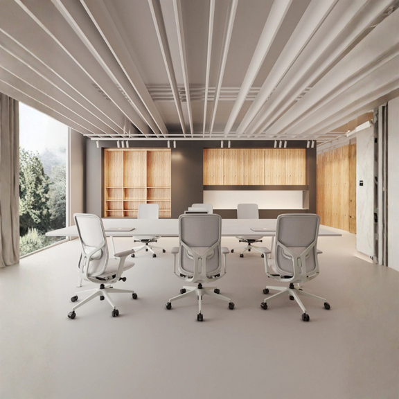 Silla Ejecutiva KHUDI OHE-44 Arena: Está diseñada para ofrecer más comodidad y adecuar la postura para mejorar su productividad. Conócela en Aura Muebles.
