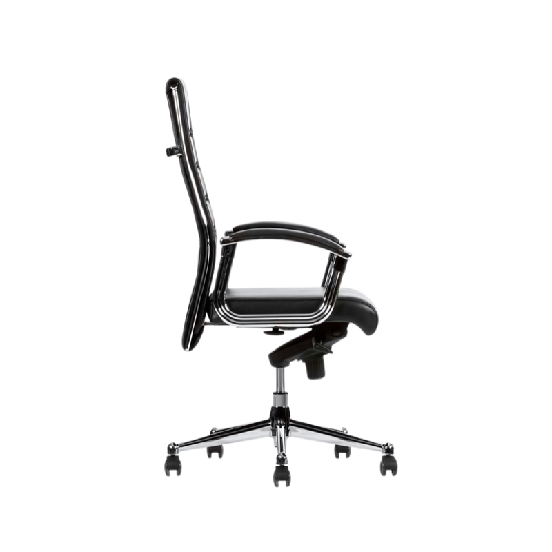 Descubre la silla ejecutiva modelo LOOP con respaldo alto de Aura Muebles. Combina elegancia y confort para crear espacios de oficina sofisticados y ergonómicos.