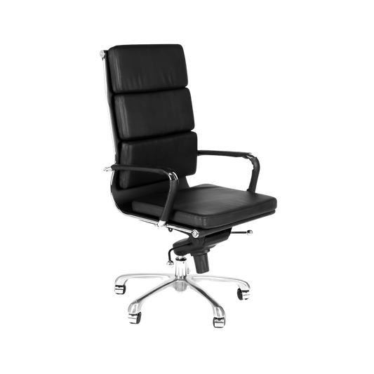 Encuentra la silla ejecutiva modelo MADRID con respaldo alto en Aura Muebles en Guadalajara. Diseñada para proporcionar comodidad y estilo en tu lugar de trabajo.