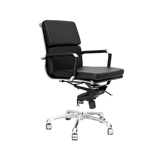 Obtenga comodidad y estilo con nuestra silla ejecutiva modelo MADRID con respaldo bajo. Diseñada para brindar un soporte óptimo a su espalda mientras trabaja.