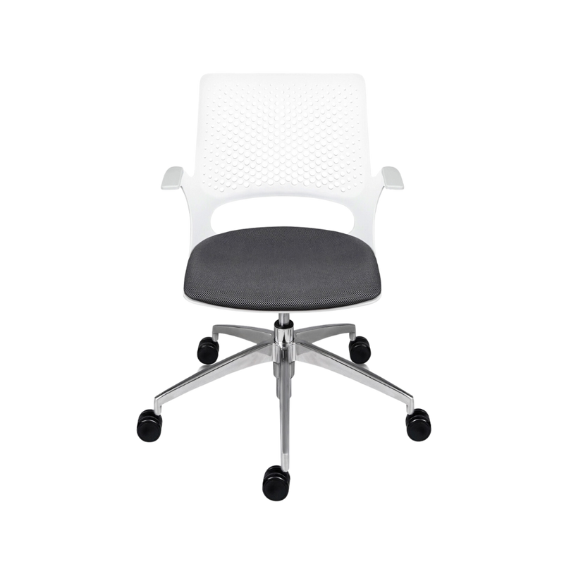 Encuentra la silla ejecutiva perfecta para tu oficina en Aura Muebles. La silla ejecutiva Medellín en color Gris ofrece comodidad con soporte lumbar ajustable y reposabrazos acolchados.