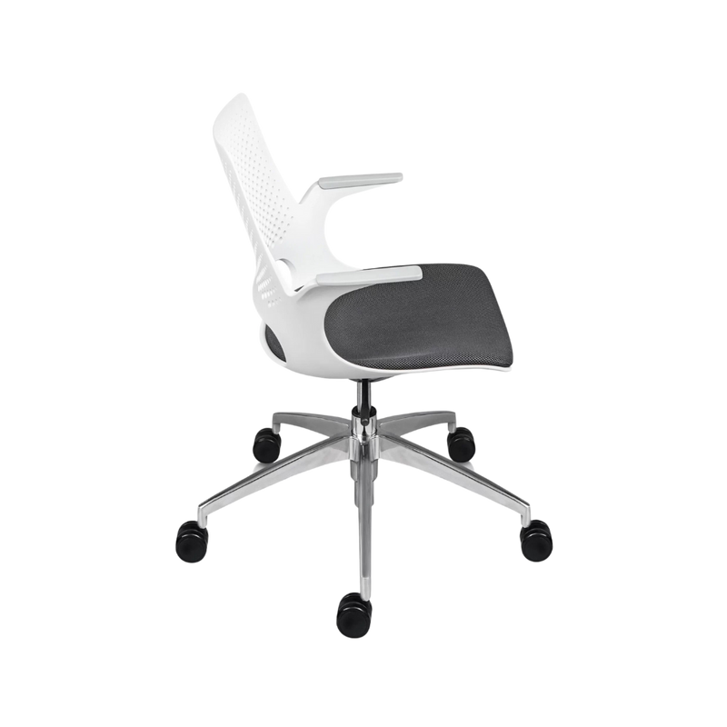 Encuentra la silla ejecutiva perfecta para tu oficina en Aura Muebles. La silla ejecutiva Medellín en color Gris ofrece comodidad con soporte lumbar ajustable y reposabrazos acolchados.