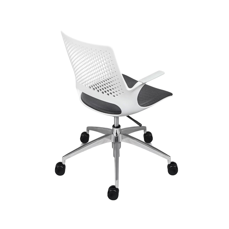 Encuentra la silla ejecutiva perfecta para tu oficina en Aura Muebles. La silla ejecutiva Medellín en color Gris ofrece comodidad con soporte lumbar ajustable y reposabrazos acolchados.