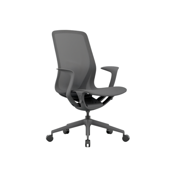 Silla Ejecutiva NET OHE-503 Gris: Está diseñada para ofrecer más comodidad y adecuar la postura para mejorar su productividad. Conócela en Aura Muebles.