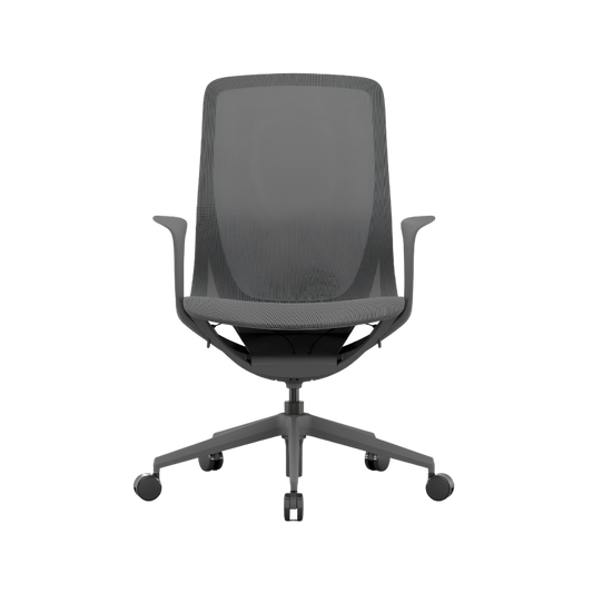 Silla Ejecutiva NET OHE-503 Gris: Está diseñada para ofrecer más comodidad y adecuar la postura para mejorar su productividad. Conócela en Aura Muebles.
