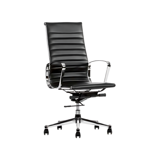 Encuentra la silla ejecutiva modelo SKIN I respaldo alto en Aura Muebles. Combina estilo y comodidad para brindarte un soporte ergonómico y duradero durante tus jornadas laborales.