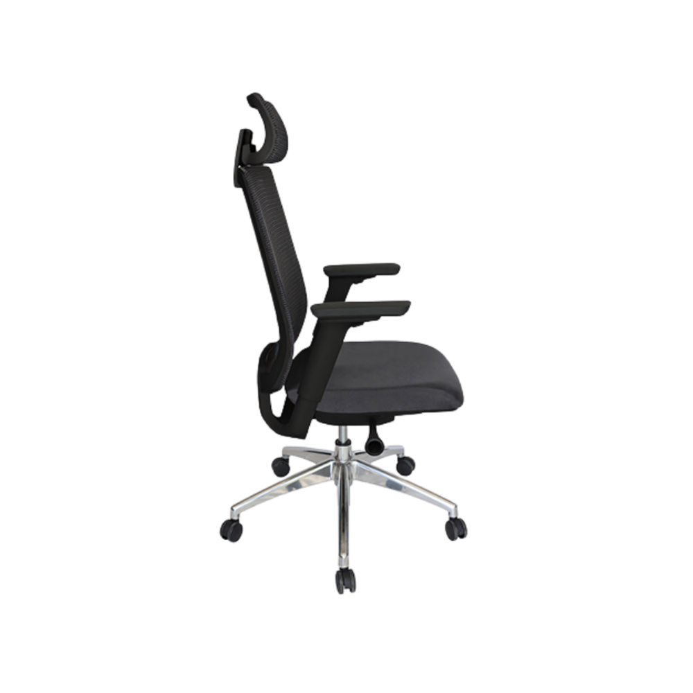 Encuentra la silla ejecutiva perfecta para tu oficina profesional. La silla ejecutiva modelo SOHO OHE-95 de color negro de Aura Muebles ofrece comodidad.