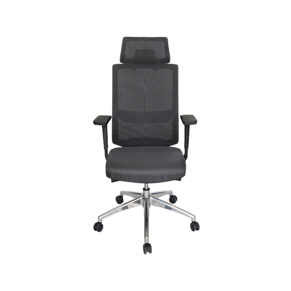 Encuentra la silla ejecutiva perfecta para tu oficina profesional. La silla ejecutiva modelo SOHO OHE-95 de color negro de Aura Muebles ofrece comodidad.