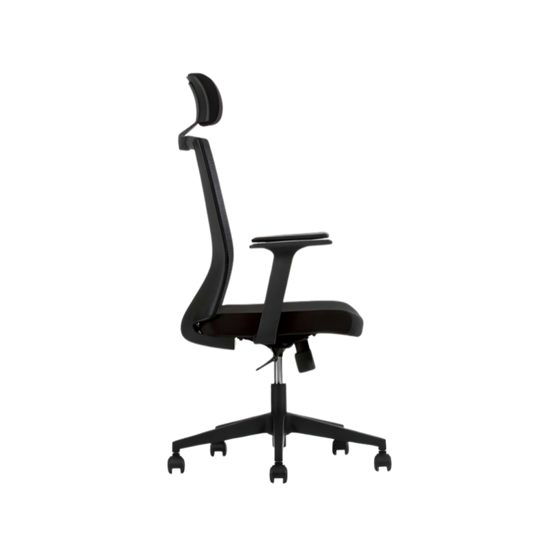 Encuentra la silla ejecutiva modelo VISION BLACK de respaldo alto en Aura Muebles. Combina diseño contemporáneo y soporte ergonómico superior para brindar comodidad y elegancia en tu oficina.