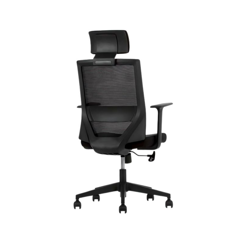 Encuentra la silla ejecutiva modelo VISION BLACK de respaldo alto en Aura Muebles. Combina diseño contemporáneo y soporte ergonómico superior para brindar comodidad y elegancia en tu oficina.