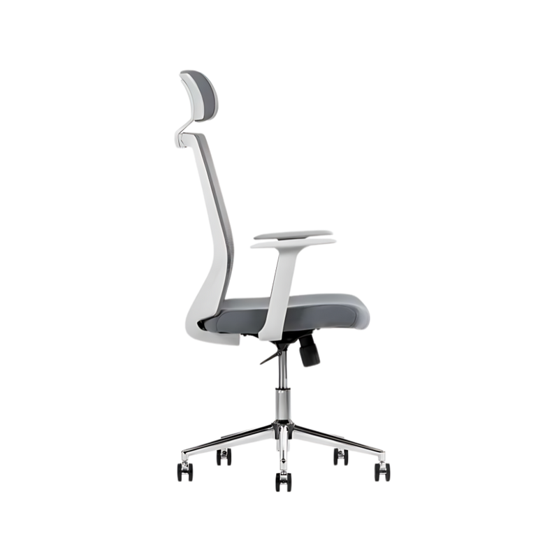 Descubre la silla ejecutiva modelo VISION GRAY respaldo alto de Aura Muebles. Combina diseño elegante y soporte ergonómico para una máxima comodidad durante tus jornadas laborales.