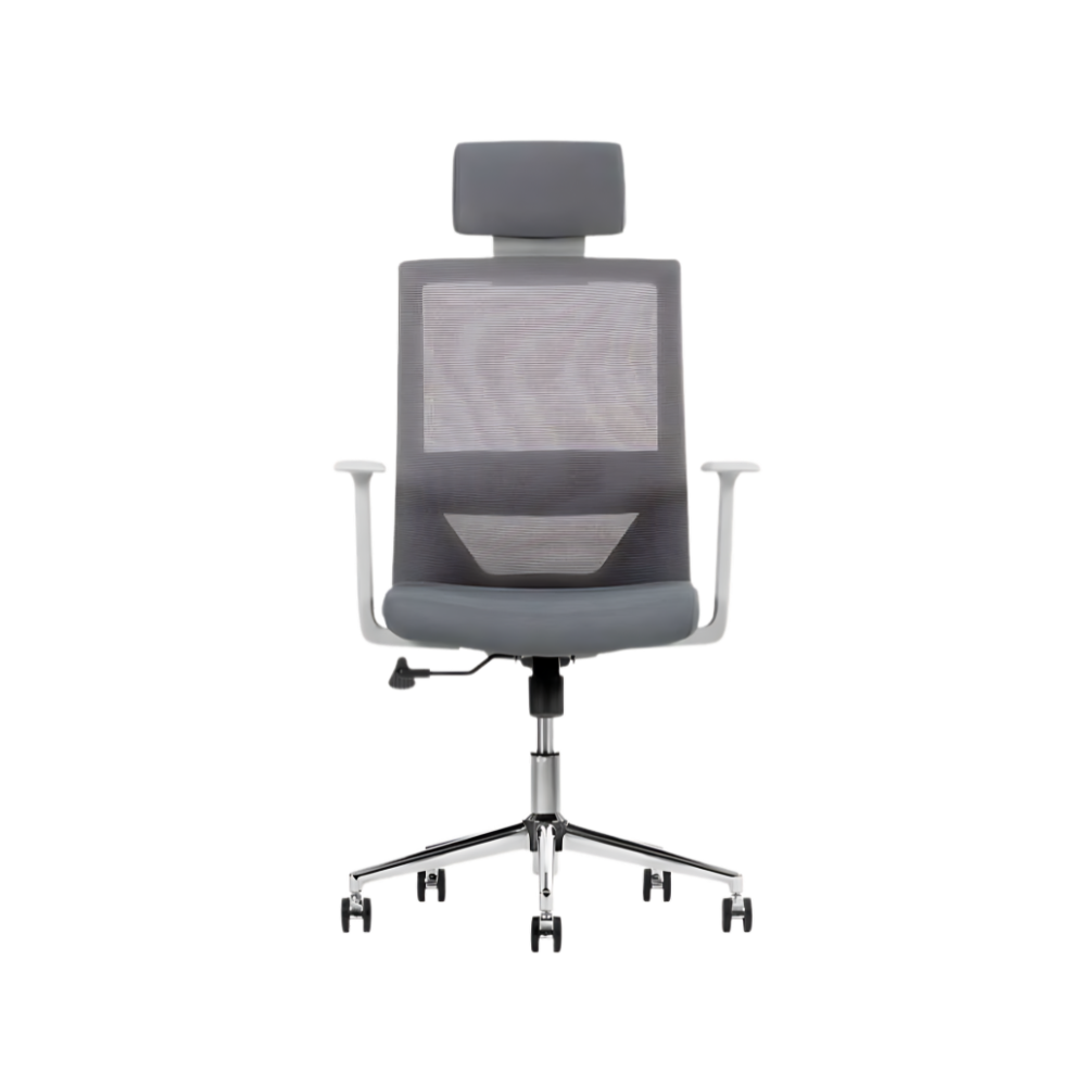 Descubre la silla ejecutiva modelo VISION GRAY respaldo alto de Aura Muebles. Combina diseño elegante y soporte ergonómico para una máxima comodidad durante tus jornadas laborales.