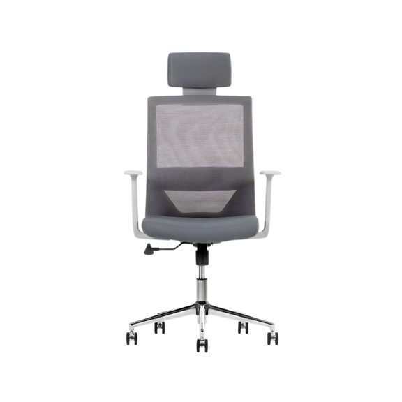 Descubre la silla ejecutiva modelo VISION GRAY respaldo alto de Aura Muebles. Combina diseño elegante y soporte ergonómico para una máxima comodidad durante tus jornadas laborales.