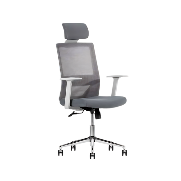 Descubre la silla ejecutiva modelo VISION GRAY respaldo alto de Aura Muebles. Combina diseño elegante y soporte ergonómico para una máxima comodidad durante tus jornadas laborales.