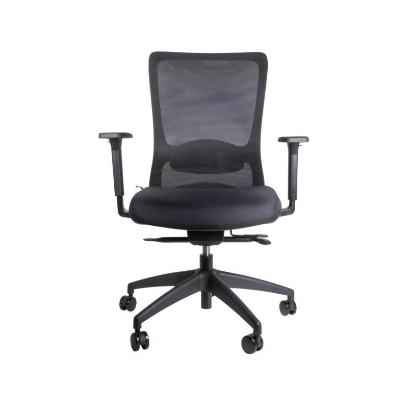 Descubre nuestra silla ejecutiva modelo WICKER OHE-139 de Aura Muebles. Diseñada ergonómicamente para brindar soporte a tu espalda mientras trabajas.
