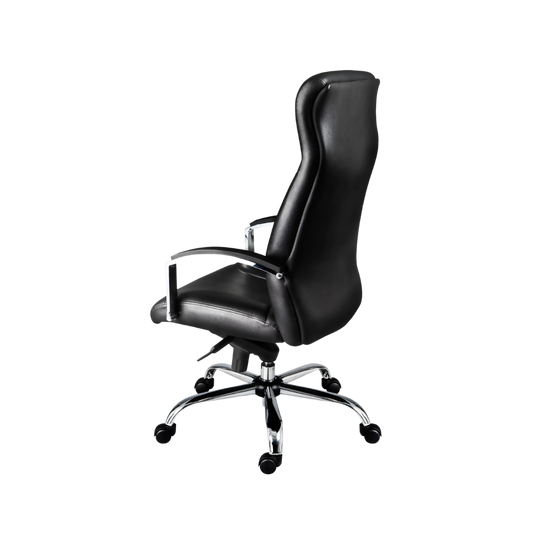 Descubre la silla ejecutiva modelo ZAID de Aura Muebles, una combinación perfecta de estilo. Brinda excelente soporte lumbar y asiento acolchado para una postura saludable.