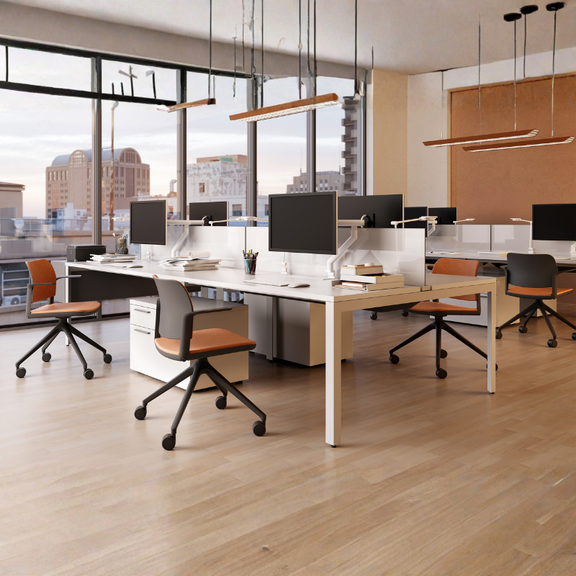 Silla ejecutiva OHS-12CB ergonómica con base de poliamida Aura Muebles