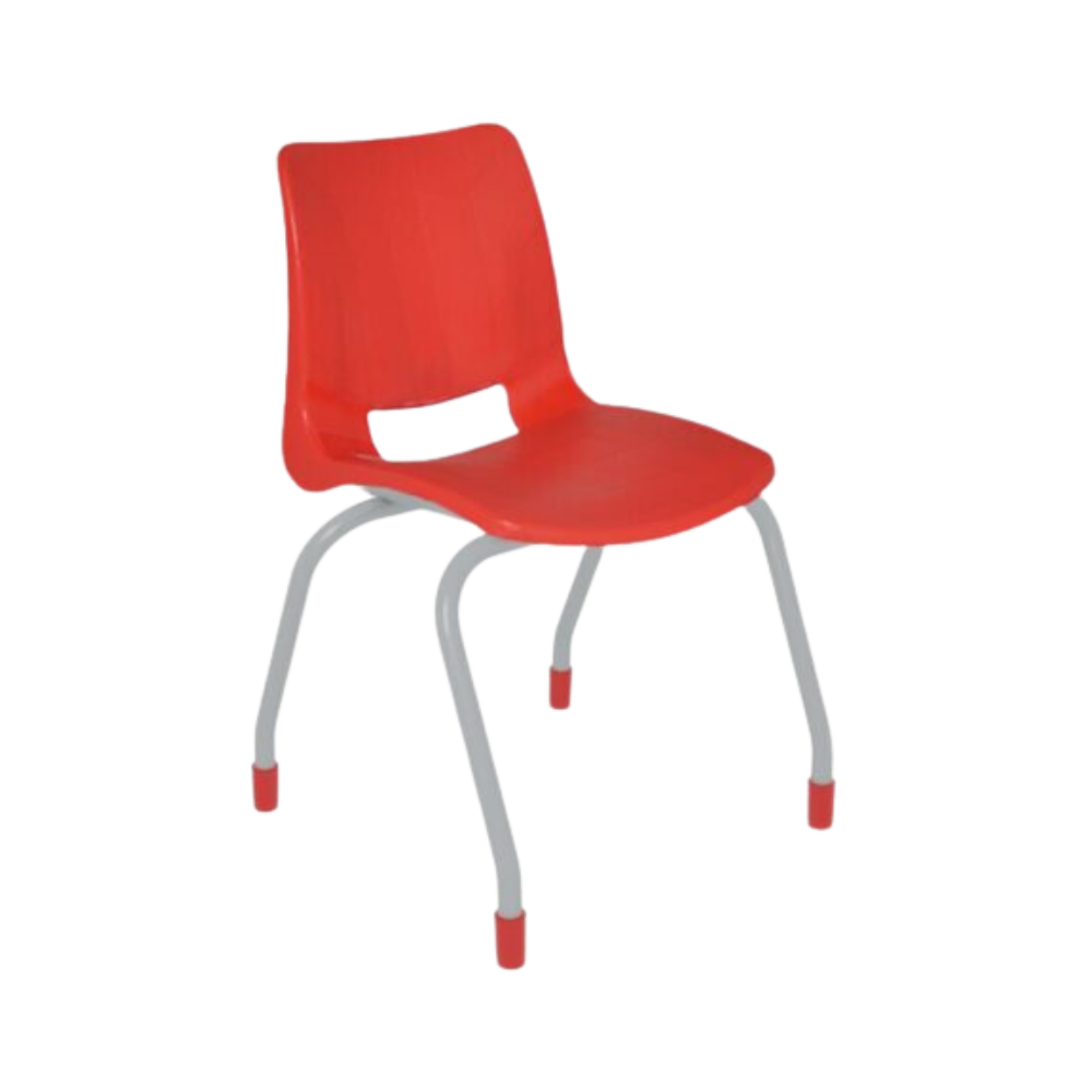 Silla escolar BOLD con estructura fabricada de tubular redondo de 1” cal.14 acabado en cromo tiene asiento y respaldo integrados por una concha de polipropileno con transferencia térmica Aura Muebles modelo EB-300