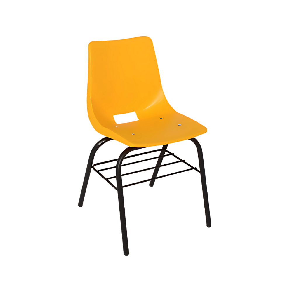 Encuentra la silla escolar perfecta para el aula en Aura Muebles. Nuestra silla mediana de polipropileno con parrilla modelo EPM-350 ofrece durabilidad y comodidad para los estudiantes durante sus largas horas de estudio.