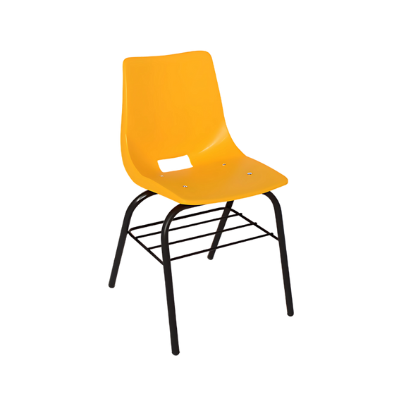 Encuentra la silla escolar perfecta para el aula en Aura Muebles. Nuestra silla mediana de polipropileno con parrilla modelo EPM-350 ofrece durabilidad y comodidad para los estudiantes durante sus largas horas de estudio.