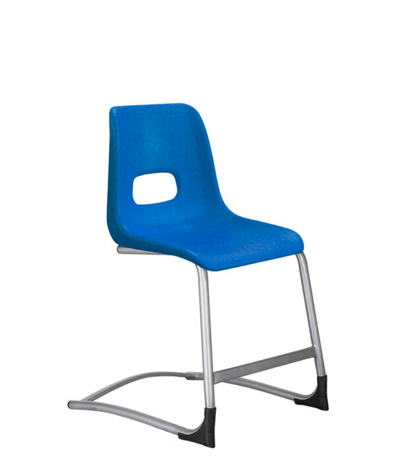 “Silla escolar ST-01 sin brazos con asiento de polipropileno azul”